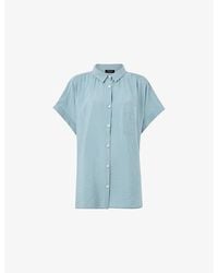 Whistles - Nicola Button-Through Short-Sleeve Woven Shirt - Lyst
