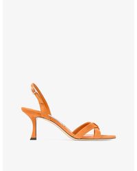 Jimmy Choo - Elsy 70 Suede Slingback Sandals - Lyst
