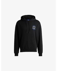 HUGO - Graphic-Print Relaxed-Fit Cotton-Jersey Hoody - Lyst