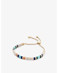Monica Vinader - Delphi 18Ct-Plated Vermeil Sterling- And Jasper Stone Bracelet - Lyst