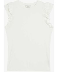 Ted Baker - Marhlou Double-frill Stretch-knitted Top - Lyst