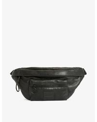 AllSaints - Ronin Brand-embossed Leather Belt Bag - Lyst