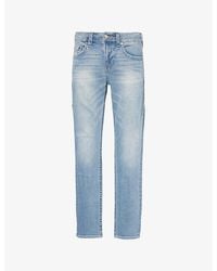 True Religion - Rocco Whiskering Skinny-Leg Relaxed-Fit Stretch-Denim Jeans - Lyst