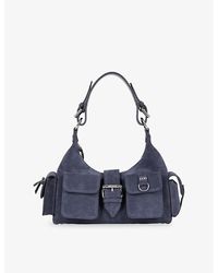 The Kooples - Amelia Multi-Pocket Suede Shoulder Bag - Lyst