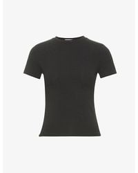 GOOD AMERICAN - Baby Round-Neck Stretch-Cotton T-Shirt - Lyst