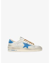 Golden Goose - Stardan Crocodile-Embossed Leather Low-Top Trainers - Lyst