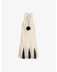 OMNES - Vivi Polka-Dot Woven Mini Dress - Lyst
