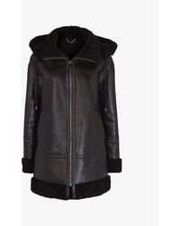 Whistles - Loose-fit Shearling Hooded Jacket - Lyst