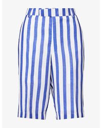 Ara - Striped Tailored Woven Shorts - Lyst
