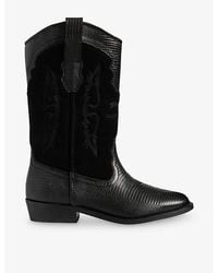 Zadig & Voltaire - Tex Leather Western Boots - Lyst