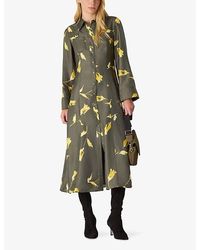 cos botanical print silk dress COS Botanical-print Silk Dress in Natural