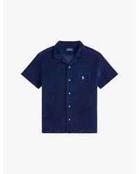 Polo Ralph Lauren - Logo-Embroidered Terry-Textured Cotton-Blend Shirt - Lyst