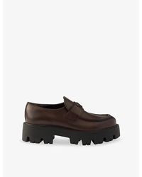 Prada - Stride Leather Loafers - Lyst