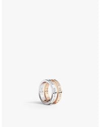 Apm Monaco - Toi Moi Morse Code 18Ct Rose-Plated Metal Alloy And Cubic Zirconia Ring - Lyst