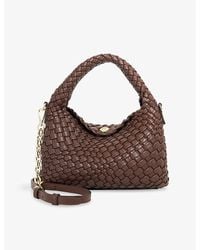 Dune - Dinkydeliberate Mini Woven Faux-Leather Top-Handle Bag - Lyst