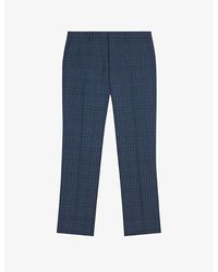 Ted Baker - Adlerst Slim-fit Check Wool Trousers - Lyst