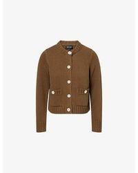 ME+EM - Cropped Button-Through Cotton-Knit Cardigan - Lyst