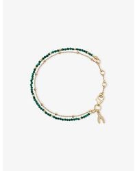 Astley Clarke - Fine Biography Wishbone 18Ct And Malachite Bracelet - Lyst