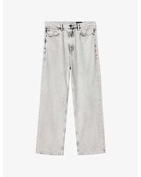 AllSaints - Lenny Wide-Leg Bleached Denim Jeans - Lyst