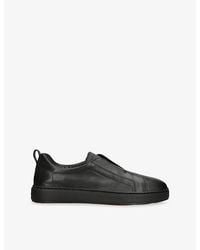 Santoni - Victory Unlined Leather Trainers - Lyst