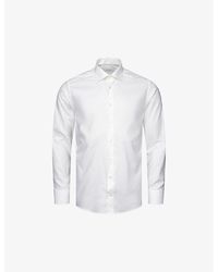 Eton - Oxford-weave Contemporary-fit Stretch Cotton And Lyocell Shirt - Lyst