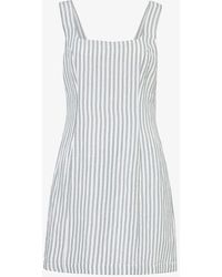 Posse - Diana Striped Woven Mini Dress - Lyst