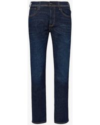 Replay - Brand-patch Straight-leg Mid-rise Stretch Denim-blend Jeans - Lyst