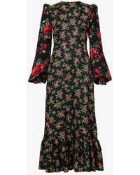 The Vampire's Wife - Villanelle Floral-print Cotton Maxi Dress - Lyst
