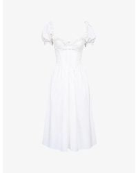 House Of Cb - Lulabell Floral-Print Stretch-Cotton Midi Dress - Lyst