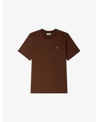Sandro - Logo-Patch Crewneck Cotton T-Shirt - Lyst