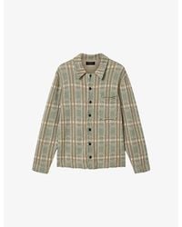 AllSaints - Solmar Checked Knitted Cardigan - Lyst