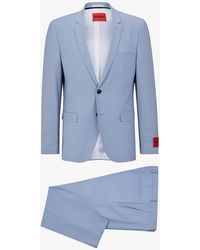 HUGO - Single-breasted Slim-fit Wool-blend Suit - Lyst