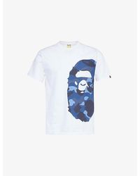 A Bathing Ape - Ape Head Cotton-jersey T-shirt - Lyst
