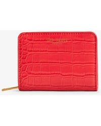 Ted Baker - Valense Small Logo-embossed Croc-effect Faux-leather Purse - Lyst
