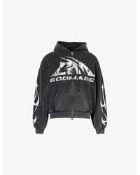 GODMADE - Graphic-Print Washed Cotton Hoody - Lyst