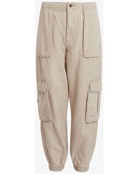 AllSaints - Tural White Frieda Tapered-leg High-rise Denim Trousers - Lyst