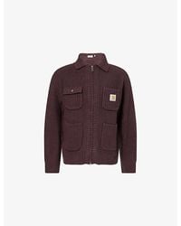 Carhartt - Chore Logo-Patch Knitted Wool-Blend Cardigan - Lyst