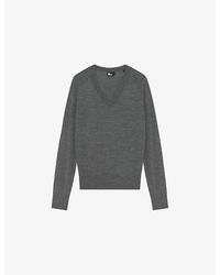 The Kooples - V-Neck Wool Knitted Jumper - Lyst