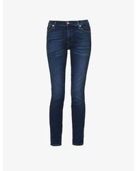 7 For All Mankind - Slim Illusion High-rise Skinny Jeans - Lyst