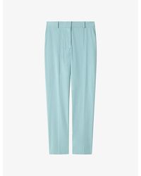 JOSEPH - Coleman Slim-Fit Mid-Rise Stretch-Cotton Trousers - Lyst