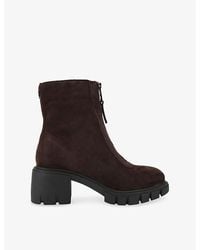 Carvela Kurt Geiger - Ignite Zip Heeled Suede Ankle Boots - Lyst