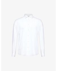 Zimmerli of Switzerland - Spread-collar Relaxed-fit Linen And Cotton-blend Shirt Xx - Lyst