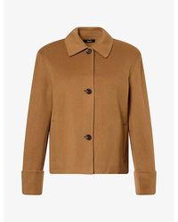Theory - Wide-Cuff Wool-Blend Jacket - Lyst