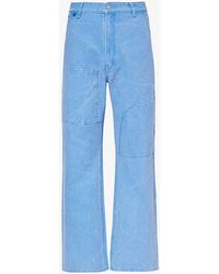 Acne Studios - Palma Brand-patch Wide-leg Mid-rise Cotton Trousers X - Lyst