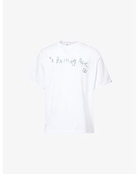 A Bathing Ape - Hand-Drawn Logo-Print Cotton-Jersey T-Shirt - Lyst