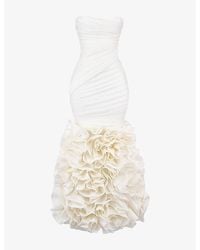 House Of Cb - Gabrielle Ruffled Organza-Blend Bridal Gown - Lyst