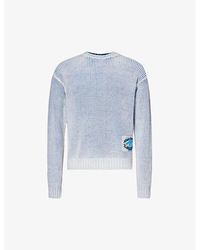 Acne Studios - Washed Brand-patch Cotton-blend Jumper X - Lyst