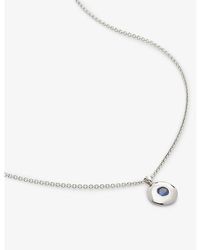 Monica Vinader - Sterling September Birthstone Sterling- And Sapphire Necklace - Lyst