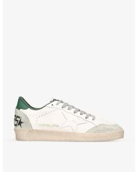 Golden Goose - Ballstar Logo-Print Leather Low-Top Trainers - Lyst
