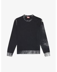 DIESEL - K-Larence Contrast-Hem Long-Sleeve Cotton Jumper - Lyst